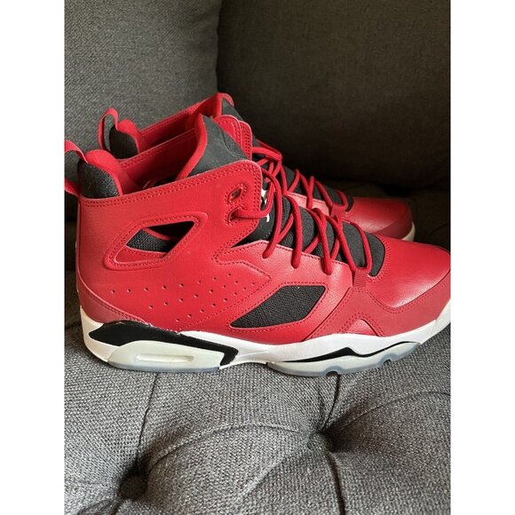 Air Jordan Flight Club 91 Gym Red White Black 555475-600 Men’s Size 10-worn once main image 9